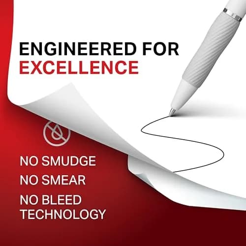 SHARPIE S-Gel Gel Pens, Pearl White Body, Black Ink, Medium Point (0.7mm), Pack of 144 | Smooth Ink Flow for Students & Office thumbnail 2