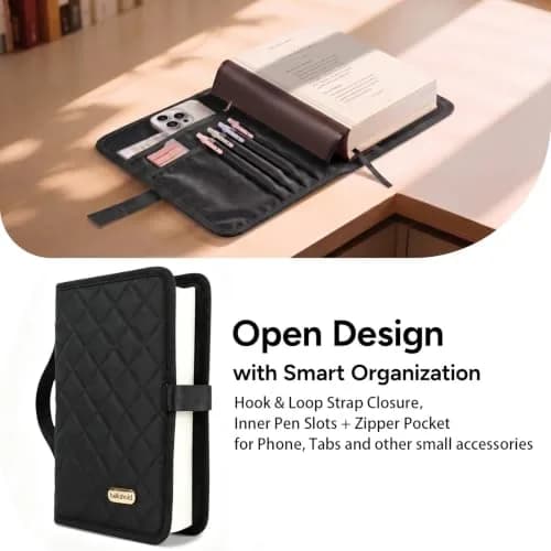 BellaHold Adjustable Bible Cover with 75 Bible Tabs - Black, Size S (21.5 cm x 28.3 cm x 2.2 cm) thumbnail 3