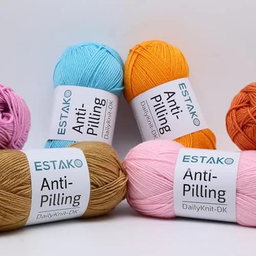 Estako DailyKnit-DK Anti-Pilling Acrylic Yarn 100g | Baby DK Weight, Dark Grey, Soft & Durable thumbnail 6