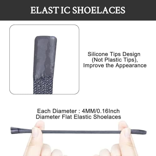 Endoto Dark Gray 22 Inch (55.88 cm) Replacement Shoelaces for ON Cloudtilt Shoes | Silicone-Sealed Ends for Durability thumbnail 3
