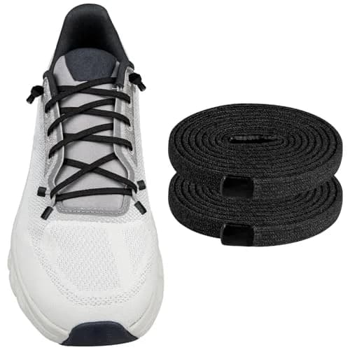 Endoto Shoelaces for On Cloudtilt 26Inch Black | Elastic, Adjustable, Silicone-Sealed thumbnail 1