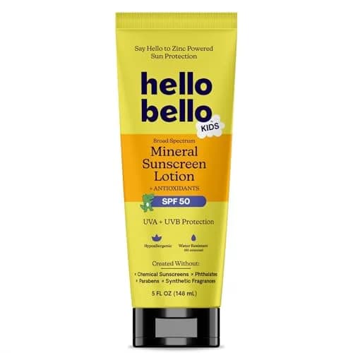 Hello Bello Kids Mineral Sunscreen Lotion SPF 50 | 148ml (5oz) | Gentle, Chemical Sunscreen-Free Protection thumbnail 1