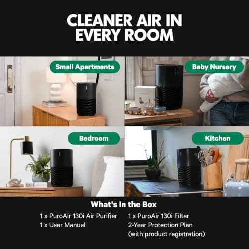 PuroAir 130i Smart HEPA Air Purifier for Bedroom & Home | 750 sq ft Coverage, Wi-Fi Control, Quiet 22dB thumbnail 9