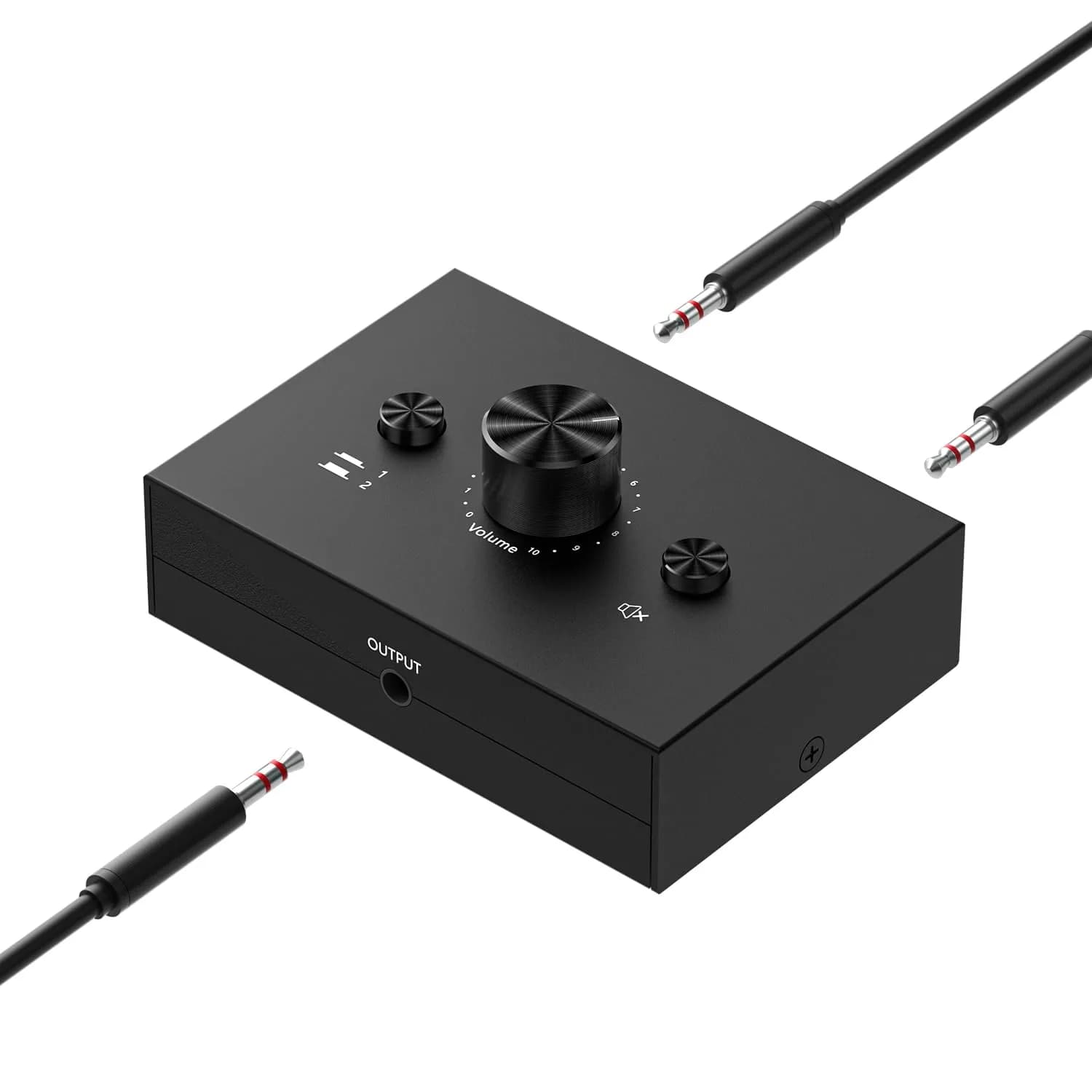 Y.D.F 3.5mm Stereo Audio Switch (2 in 1 Out) Passive Selector for PC Phone Laptop