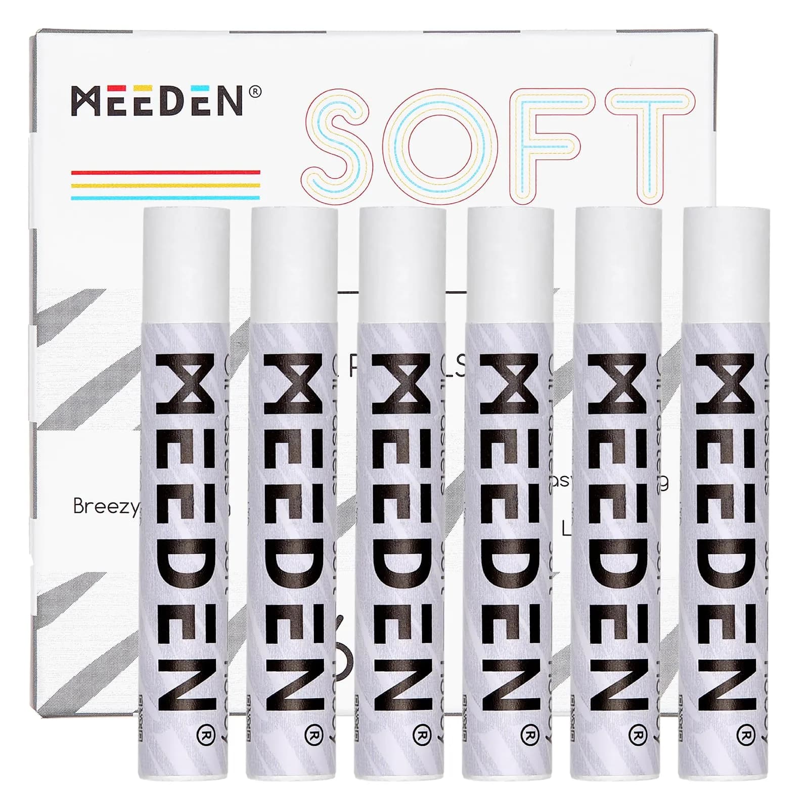 MEEDEN Soft White Oil Pastels 6 Pcs (6 Count) | Versatile Base Color for Artists & Beginners - main product image