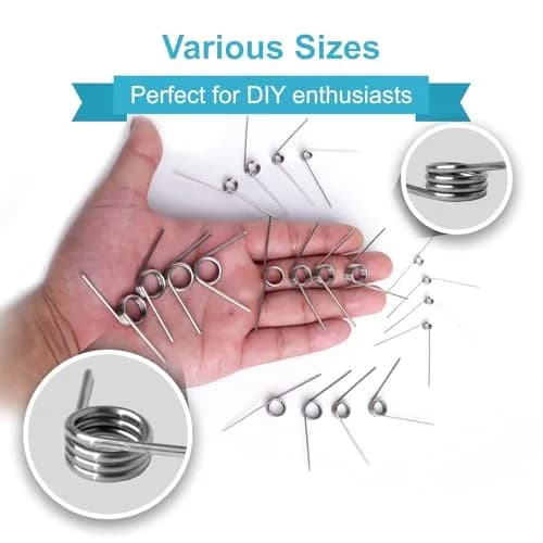 SciWil Torsion Spring Assortment Kit 80PCS | Stainless Steel for Hinge Repair & DIY thumbnail 3