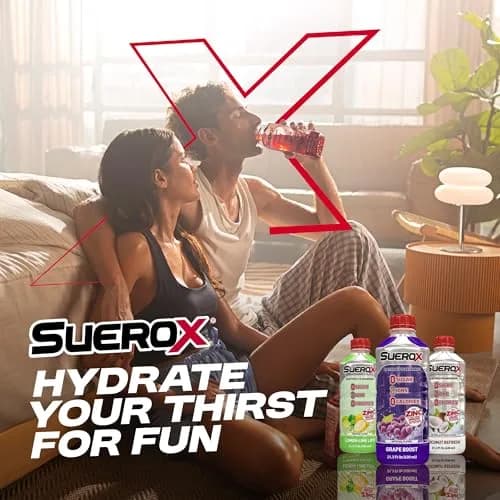 SueroX Sugar Free Electrolyte Drink Strawberry-Kiwi 21.3 Fl Oz | Zero Sugar & Electrolytes for Hydration thumbnail 9