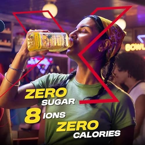 SueroX Sugar Free Electrolyte Drink Strawberry-Kiwi 21.3 Fl Oz | Zero Sugar & Electrolytes for Hydration thumbnail 3