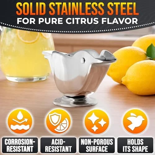 LEGLO Mini Bird Lemon Slice Squeezer Stainless Steel Lime Wedge Hand Juicer | Extracts More Juice with Less Effort thumbnail 3