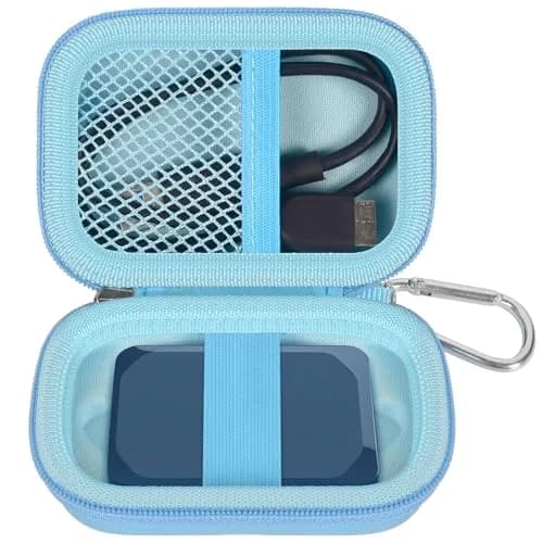 ANKHOH Carrying Case for Crucial X10/X9 Pro Portable SSD | Blue EVA Hard Shell Organizer thumbnail 1