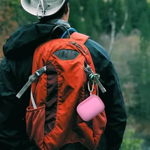 ANKHOH Carrying Case for Crucial X10/X9 Pro SSDs | Pink EVA Hard Shell Organizer with Carabiner thumbnail 7