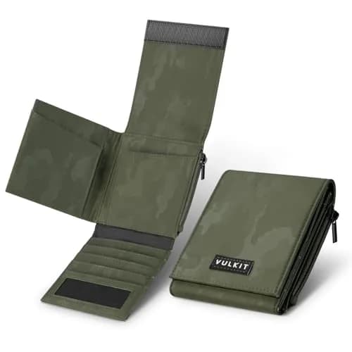VULKIT Mens Wallet RFID Blocking Card Holder Minimalist Bi-Fold Camouflage Green | 20+ Card Capacity, Water-Resistant, Lightweight thumbnail 1