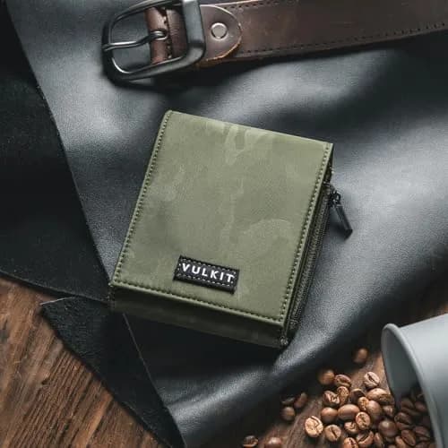 VULKIT Mens Wallet RFID Blocking Card Holder Minimalist Bi-Fold Camouflage Green | 20+ Card Capacity, Water-Resistant, Lightweight thumbnail 7