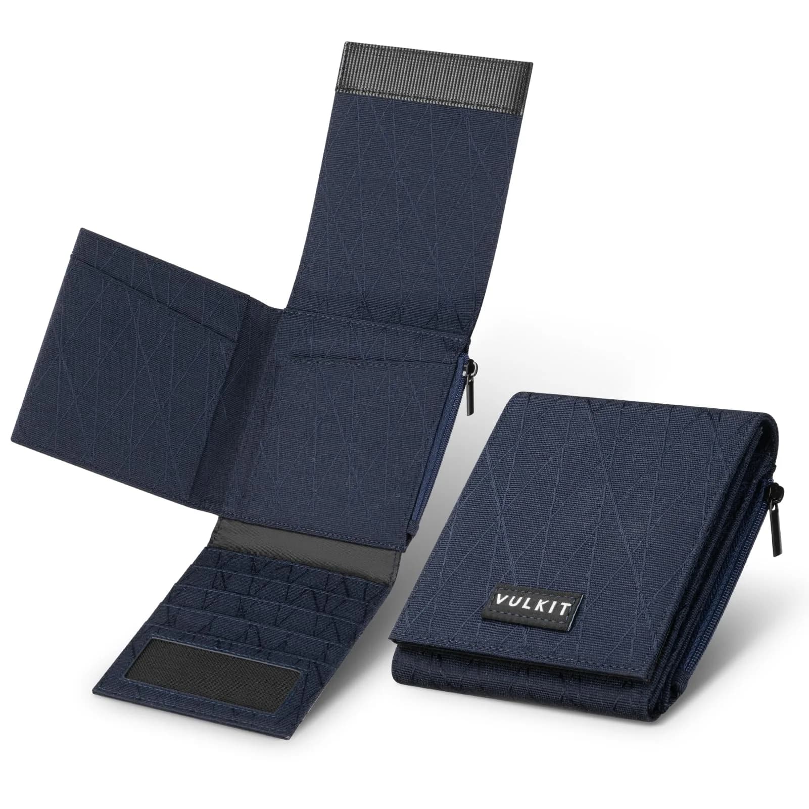 VULKIT Mens Nylon Multifold Wallet with RFID Blocking & 20+ Card Capacity | Blue - main product image