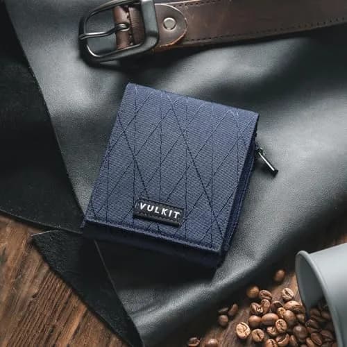 VULKIT Mens Nylon Multifold Wallet with RFID Blocking & 20+ Card Capacity | Blue thumbnail 7