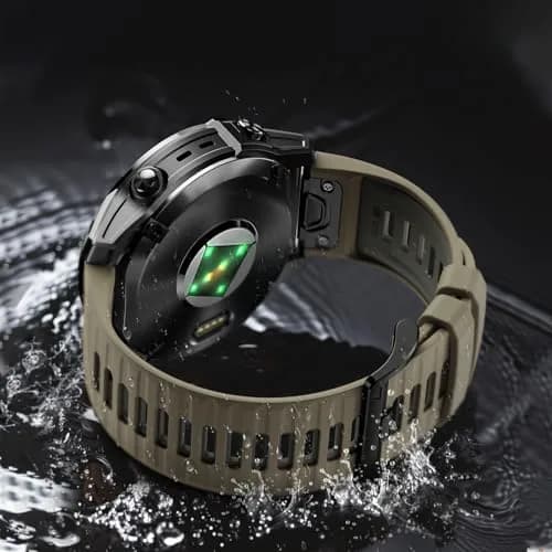 NotoCity Quickfit 22mm Silicone Watch Band for Garmin Fenix 8/7/6/5 Series, 160mm-210mm Wrist (Brown/Gray) thumbnail 5