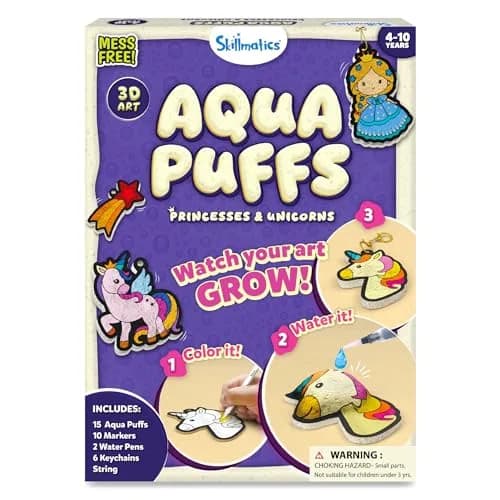 Skillmatics Aqua Puffs Unicorns Art & Craft Kit 18.5cm x 24.6cm x 3.4cm | Parents Best Toys Award Winner 2025 thumbnail 1