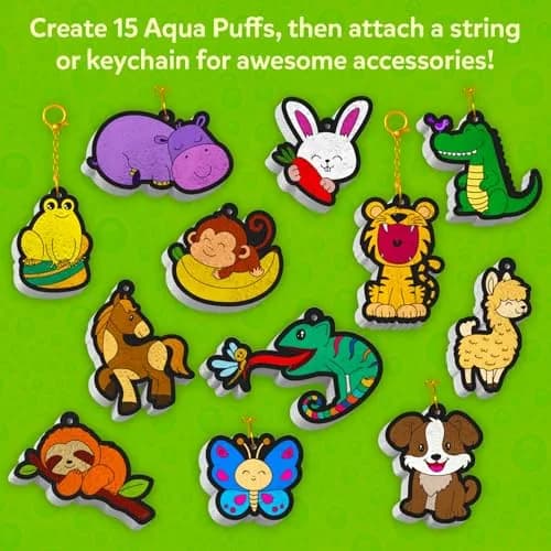 Skillmatics Aqua Puffs Animals Art & Craft Kit 15 Puffs, 10 Markers, 2 Water Pens | Award-Winning Toy for Kids Ages 4-10 thumbnail 5