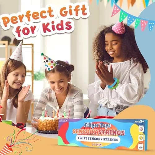 ddLUCK Textured Silicone Sensory Fidget Sticks 6 Pack | Calming, Portable & Easy to Clean thumbnail 7