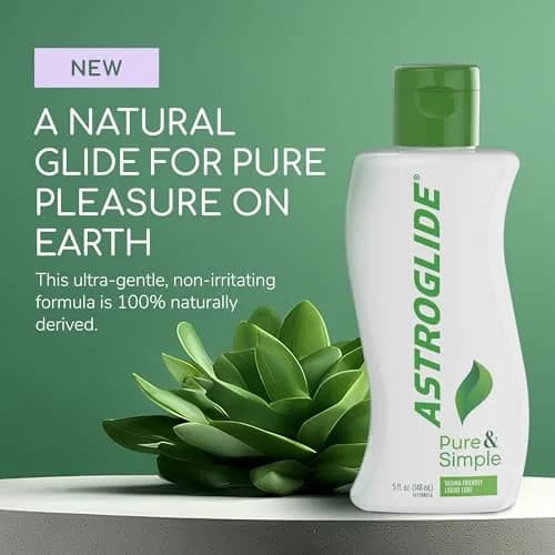 Astroglide Pure & Simple 5 fl oz Water-Based Lubricant | Naturally Derived, Vegan, pH-Balanced thumbnail 2