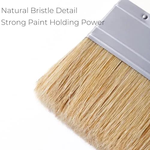 Xylarnoveth Limewash Paint Brush, 4 in Natural Bristle Double Brush | Wide U-Shaped Handle for Lime & Mineral Paints thumbnail 4