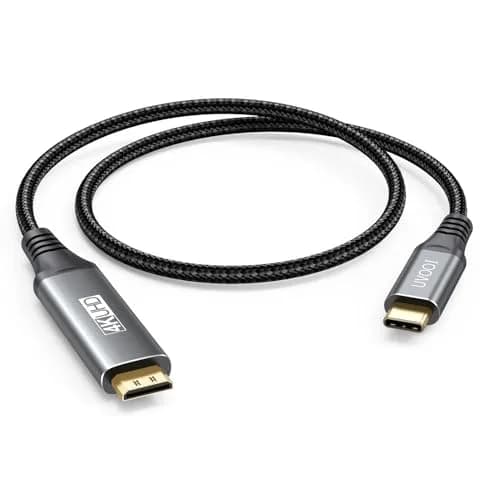 UVOOI USB C to Mini HDMI Cable 20cm (2ft) | 4K@60Hz High Speed for Portable Monitors thumbnail 1