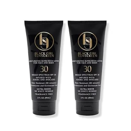 Black Girl Sunscreen SPF 30 Sun Lotion 6 Fl Oz (2 Pack) | No White Cast on Melanin-Rich Skin thumbnail 1