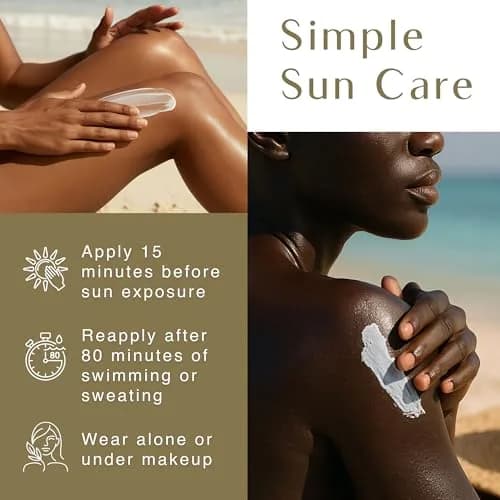 Black Girl Sunscreen SPF 30 Sun Lotion 6 Fl Oz (2 Pack) | No White Cast on Melanin-Rich Skin thumbnail 5