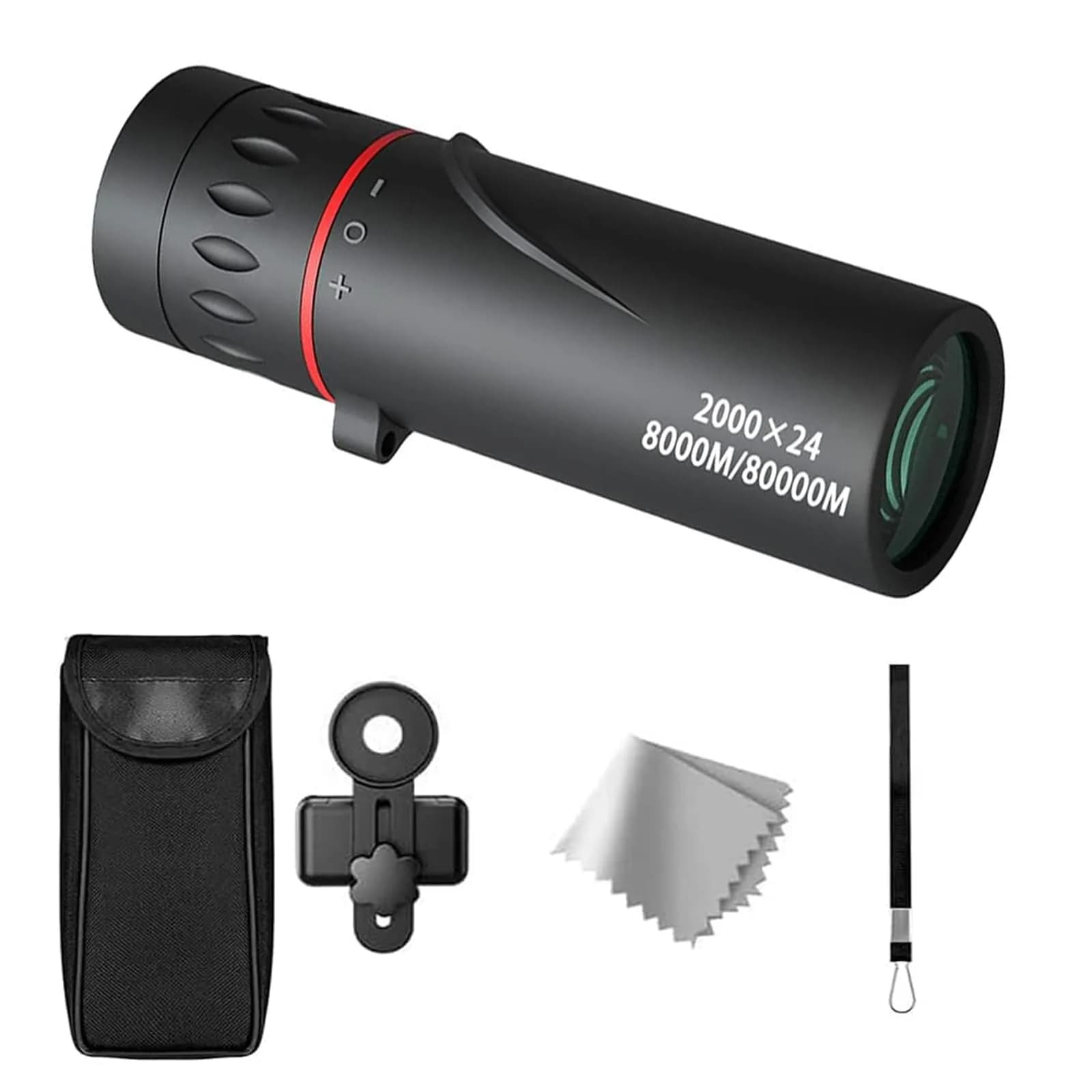 WenTigDY Mini Monocular Telescope 2000X24mm | 8000M-80000M Field of View — With Clips