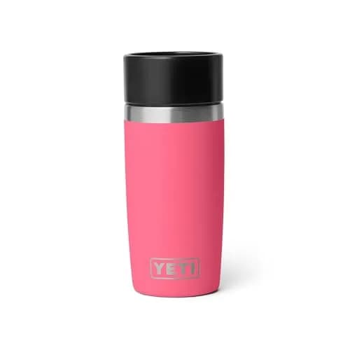 YETI Rambler 12 oz Travel Bottle, Stainless Steel, Vacuum Insulated with Leakproof Commuter Cap, Tropical Pink | 355ml (12 oz) thumbnail 1