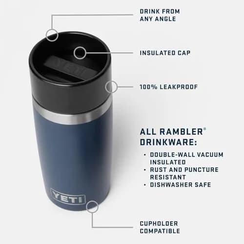 YETI Rambler 12 oz Travel Bottle | Vacuum Insulated Stainless Steel, Leakproof Cap, Cherry Blossom thumbnail 4