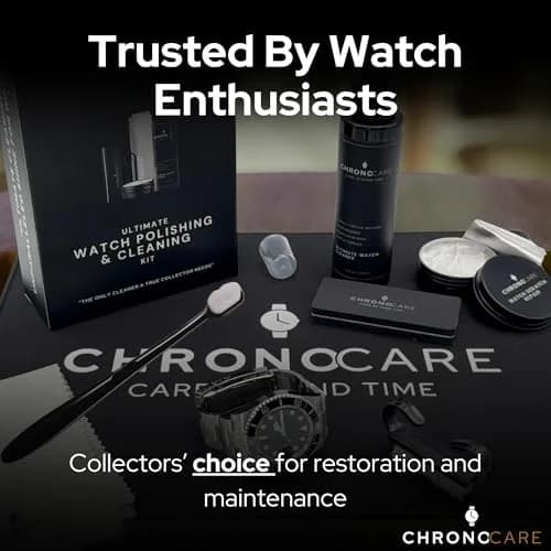 ChronoCare Watch Polishing & Cleaning Kit – Scratch Repair Cream, Cloth, Spray, Sponge, Brush & Towel, Safe for Luxury Metal Watches thumbnail 9