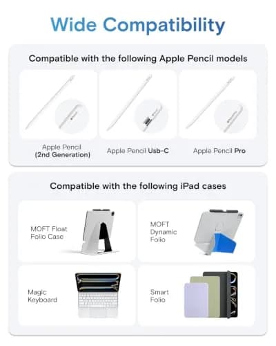MOFT Pencil Holder for Apple Pencil 2nd Gen | Compatible with Magic Keyboard & Folio, Black thumbnail 2