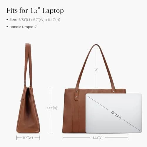 befen Genuine Leather Tote Bag for Women | 15-Inch Laptop & Business Style thumbnail 4