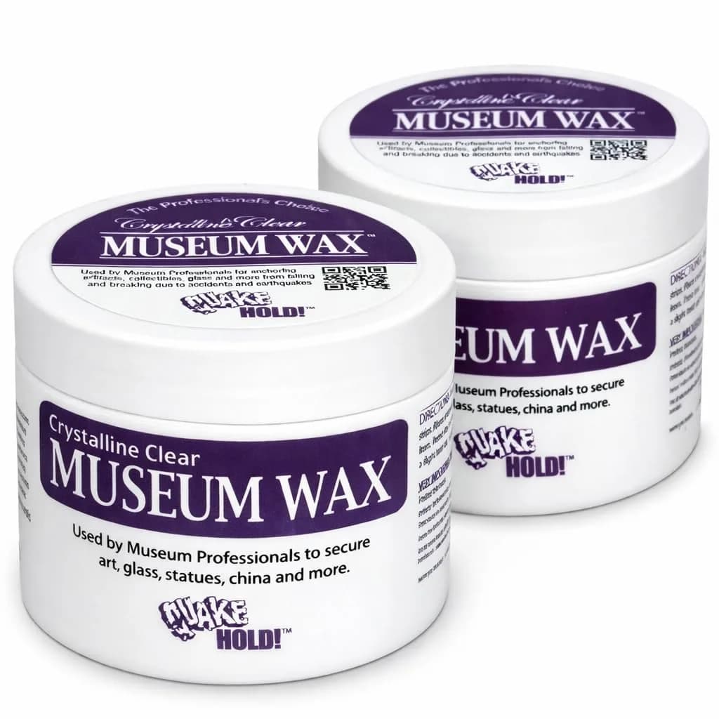 Quakehold! Museum Wax 2 oz (113g) 2-Pack | Secures Collectibles Against Bumps & Earthquakes - main product image