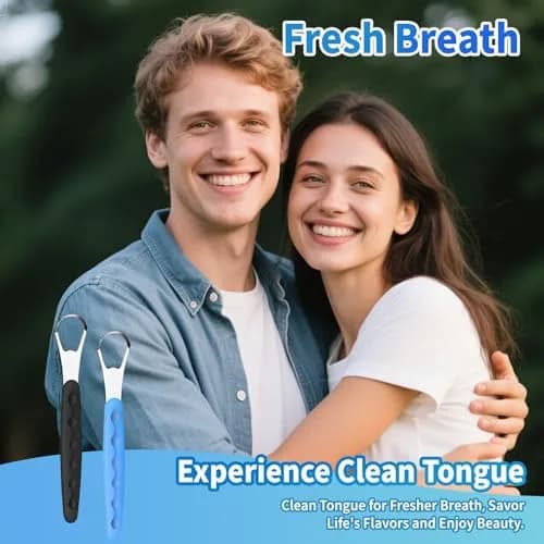 RIKKUSE 2-Pack Stainless Steel Tongue Scraper with Travel Case | Oral Hygiene Tool for Bad Breath thumbnail 8