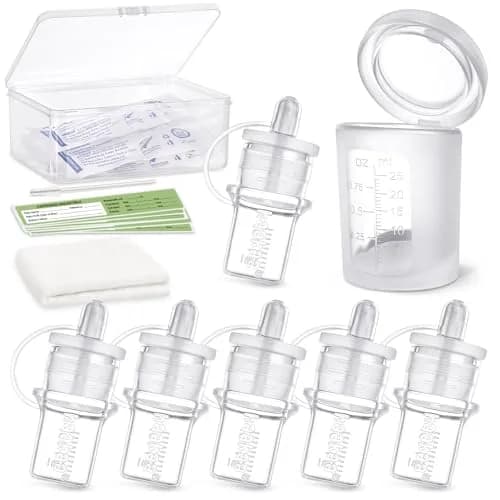 haakaa Colostrum Collector Kit 2ml/6pcs & Lidded Feeding Cup 25ml | Award-Winning Design for Newborns thumbnail 1