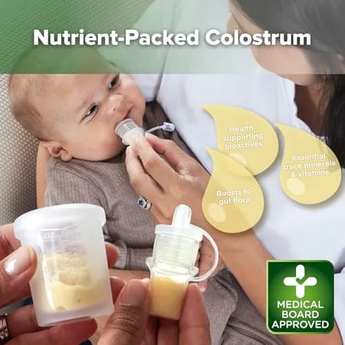 haakaa Colostrum Collector Kit 2ml/6pcs & Lidded Feeding Cup 25ml | Award-Winning Design for Newborns thumbnail 2