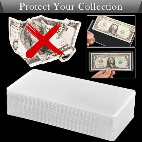 Uncle Paul Clear Banknote Holders Top-Load 17.5cm (6.8") - 25 Pack | Protects Bills & Collectibles thumbnail 5