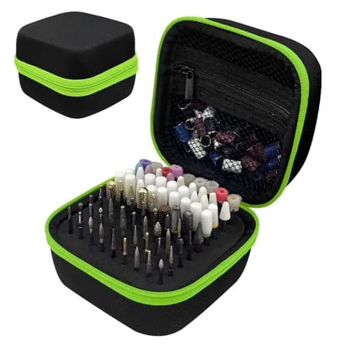 Thowapou 81 Holes Nail Drill Bit Holder Case | Waterproof Portable Organizer Bag for 3/32 Inch Bits thumbnail 1