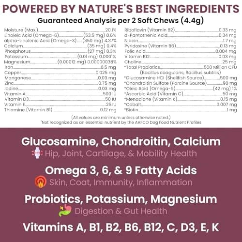 Chew + Heal Labs Senior Dog Vitamins & Supplements 60 Soft Chews | Multivitamin for Aging Dogs thumbnail 2