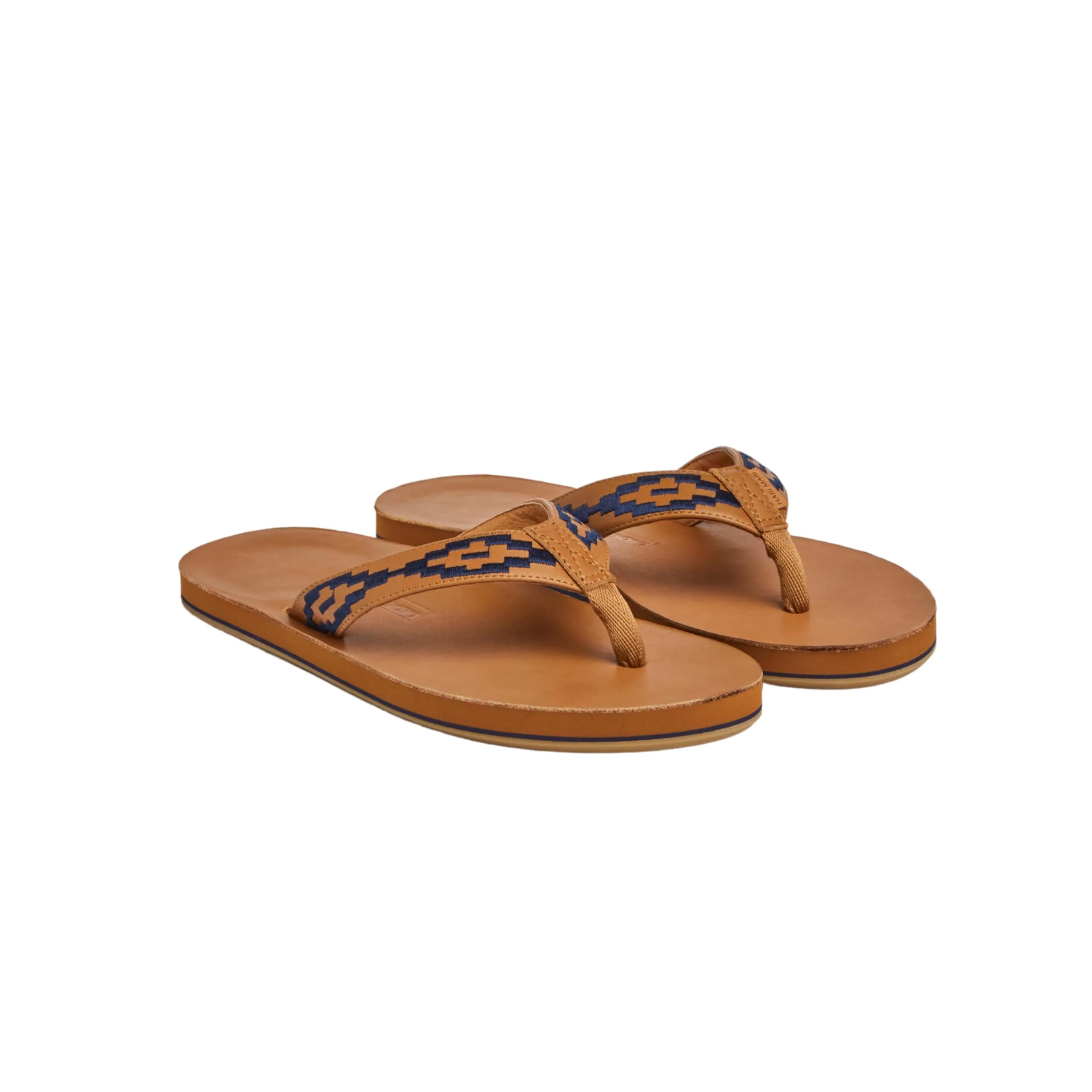Hari Mari Fields Camino Men's Leather Flip Flops Size 13 | Southwestern Inspired Comfort - main product image