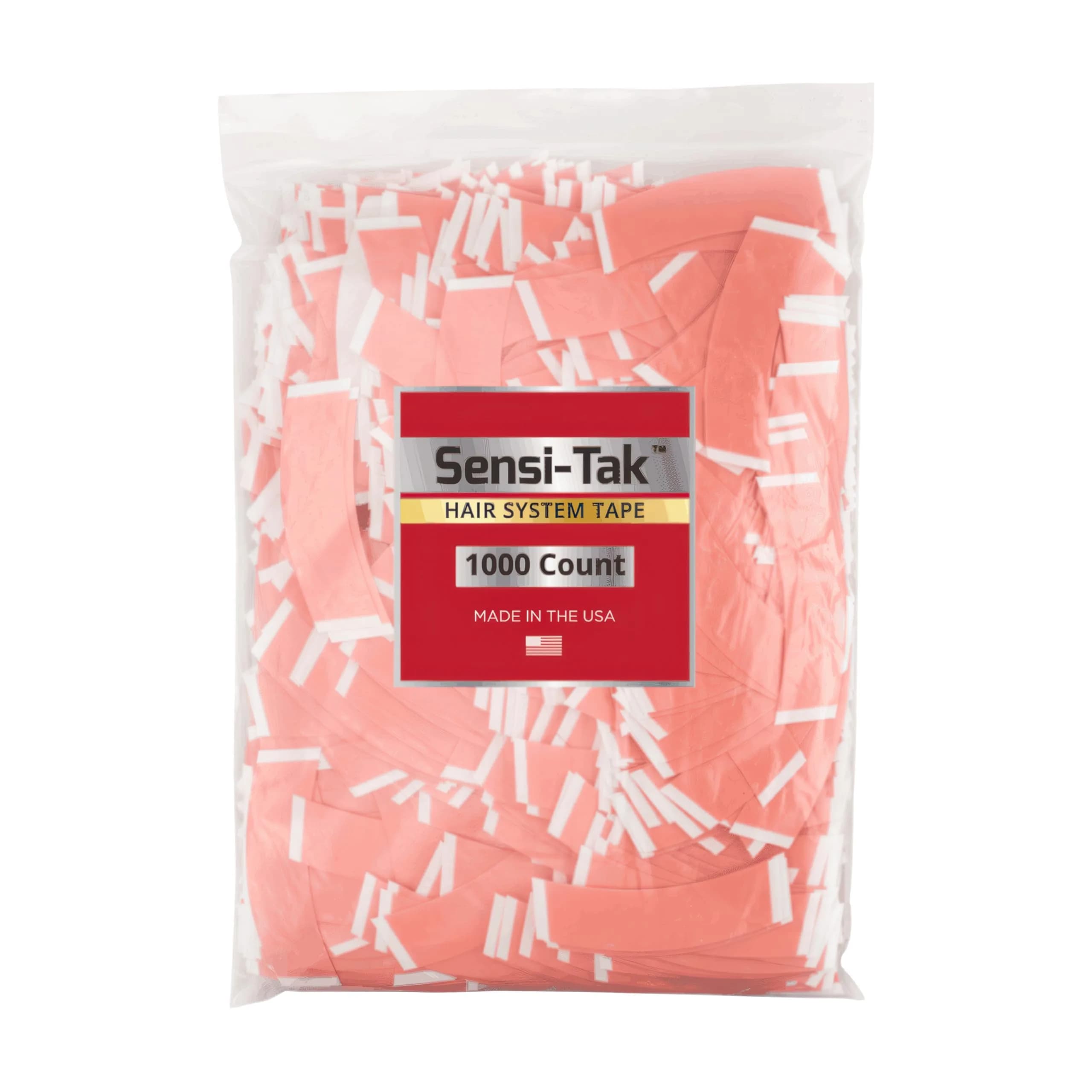 Walker Tape Sensi-Tak C Contour 1000 Pieces for Wig Installs, Lace Systems, Toupee Applications, Hair Tape Prep and Adhesive Strips Use Offering Extended Wear Hold, Low Residue Removal, Skin-Safe