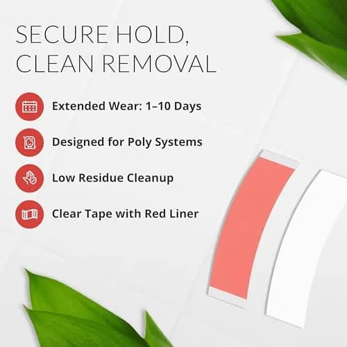 Walker Tape Sensi-Tak C Contour 1000 Pieces for Wig Installs, Lace Systems, Toupee Applications, Hair Tape Prep and Adhesive Strips Use Offering Extended Wear Hold, Low Residue Removal, Skin-Safe thumbnail 2
