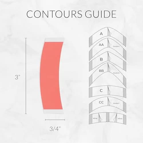 Walker Tape Sensi-Tak C Contour 1000 Pieces for Wig Installs, Lace Systems, Toupee Applications, Hair Tape Prep and Adhesive Strips Use Offering Extended Wear Hold, Low Residue Removal, Skin-Safe thumbnail 3
