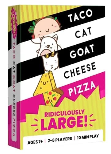 Taco Cat Goat Cheese Pizza Ridiculously Large Edition Card Game | Oversized 8.5" x 6" Cards | 2-8 Players thumbnail 1