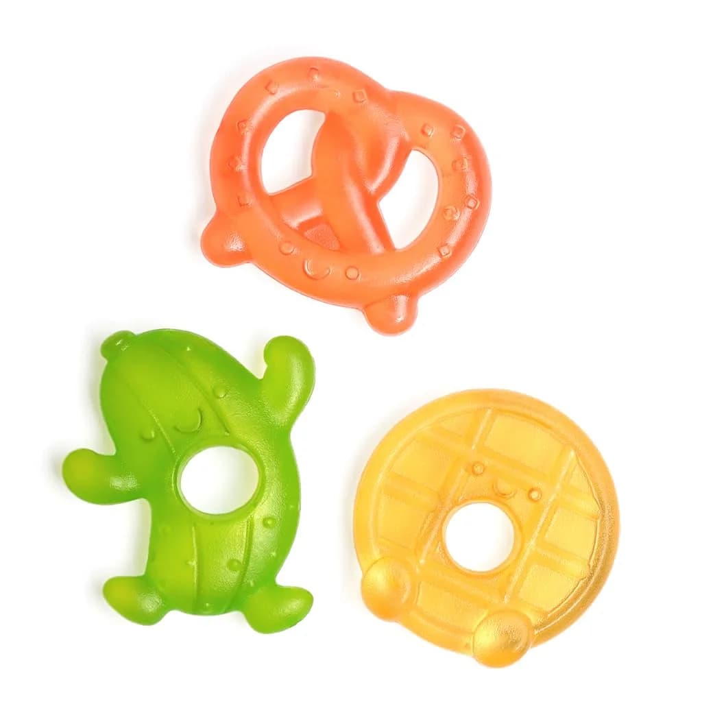 Itzy Ritzy Water-Filled Teethers for Teething Relief, Set of 3 (Seaside) | BPA-Free Silicone, Chills for Comfort — Silly Foods