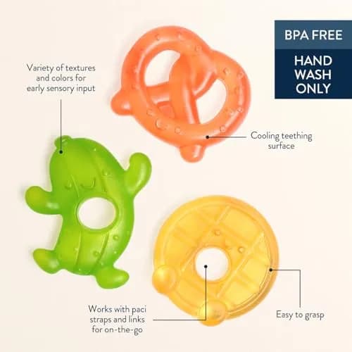 Itzy Ritzy Silly Foods Water-Filled Teethers Set of 3 | BPA-Free, Chilled Relief for Gums thumbnail 3