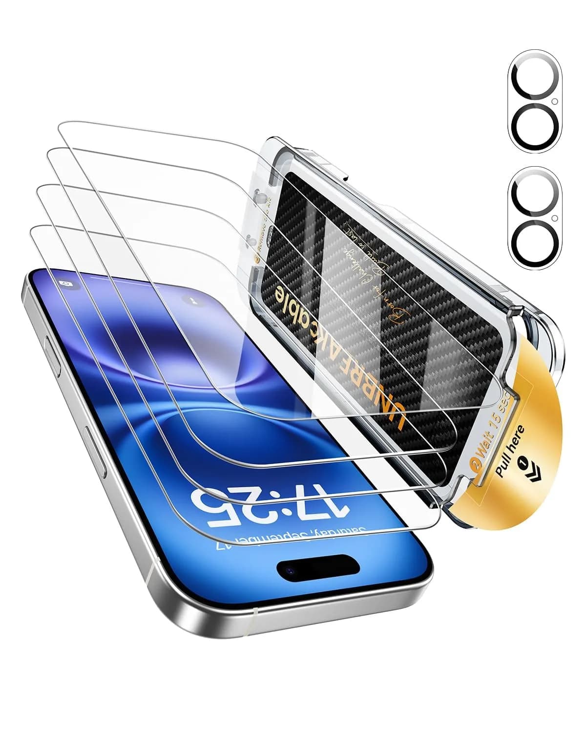 UNBREAKcable for iPhone 16 Screen Protector 6.1 inch | Military-Grade Impact Resistance - main product image