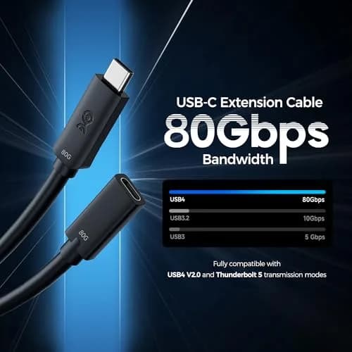 Cable Matters 80Gbps USB4 Extension Cable 1m (3.3ft) | Thunderbolt 5/4 Compatible thumbnail 2